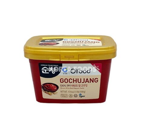 CJO Daesang O’food Gochujang Brown Rice Hot Red Pepper Paste (Square) 500 g