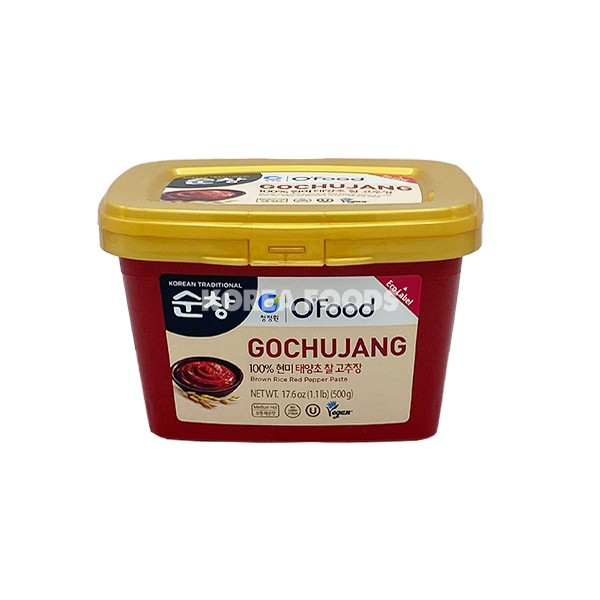 CJO Daesang O’food Gochujang Brown Rice Hot Red Pepper Paste (Square) 500 g