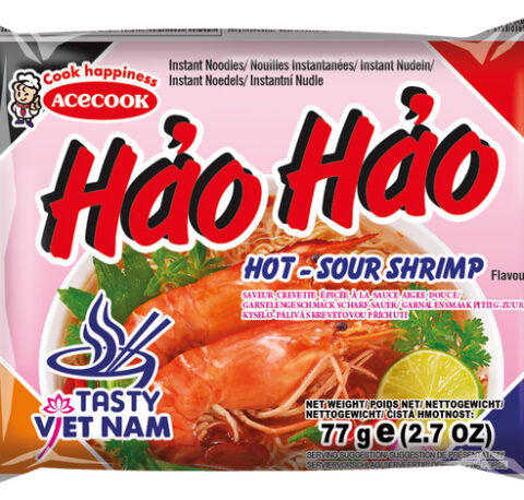 Hao Hao Instant Noodles Hot & Sour Shrimp Flavour 77g