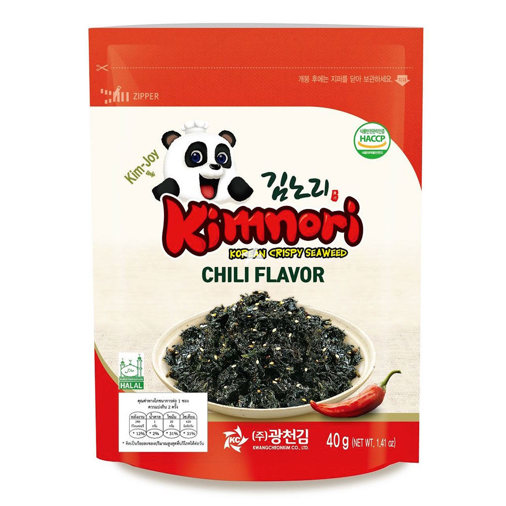 Kwangcheon Kimnori Jaban Flaked& Seasoned Seaweed – Chilli 40g