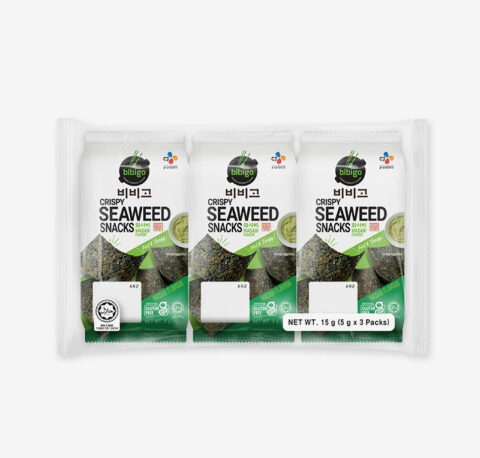 Bibigo Crispy Seaweed Snacks Wasabi 5g Pk3