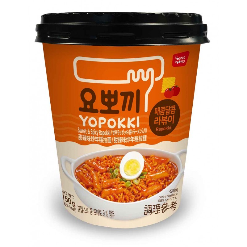 YP Yopokki Rapokki Cup – Sweet & Spicy 145g