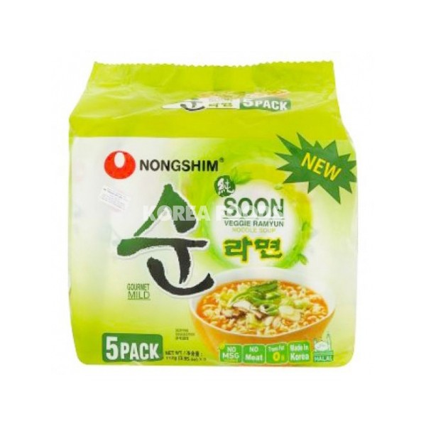 Nongshim Soon Veggie Multi 112g Pk5