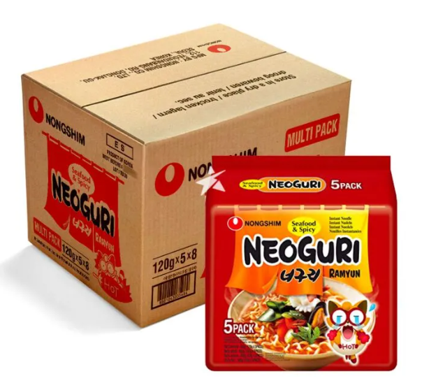 Nongshim Neoguri – Hot Multi 120g Pk5